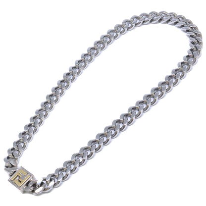 FENDI FF Logo Cuban Chain Necklace Silver/Gold Size ONE SIZE