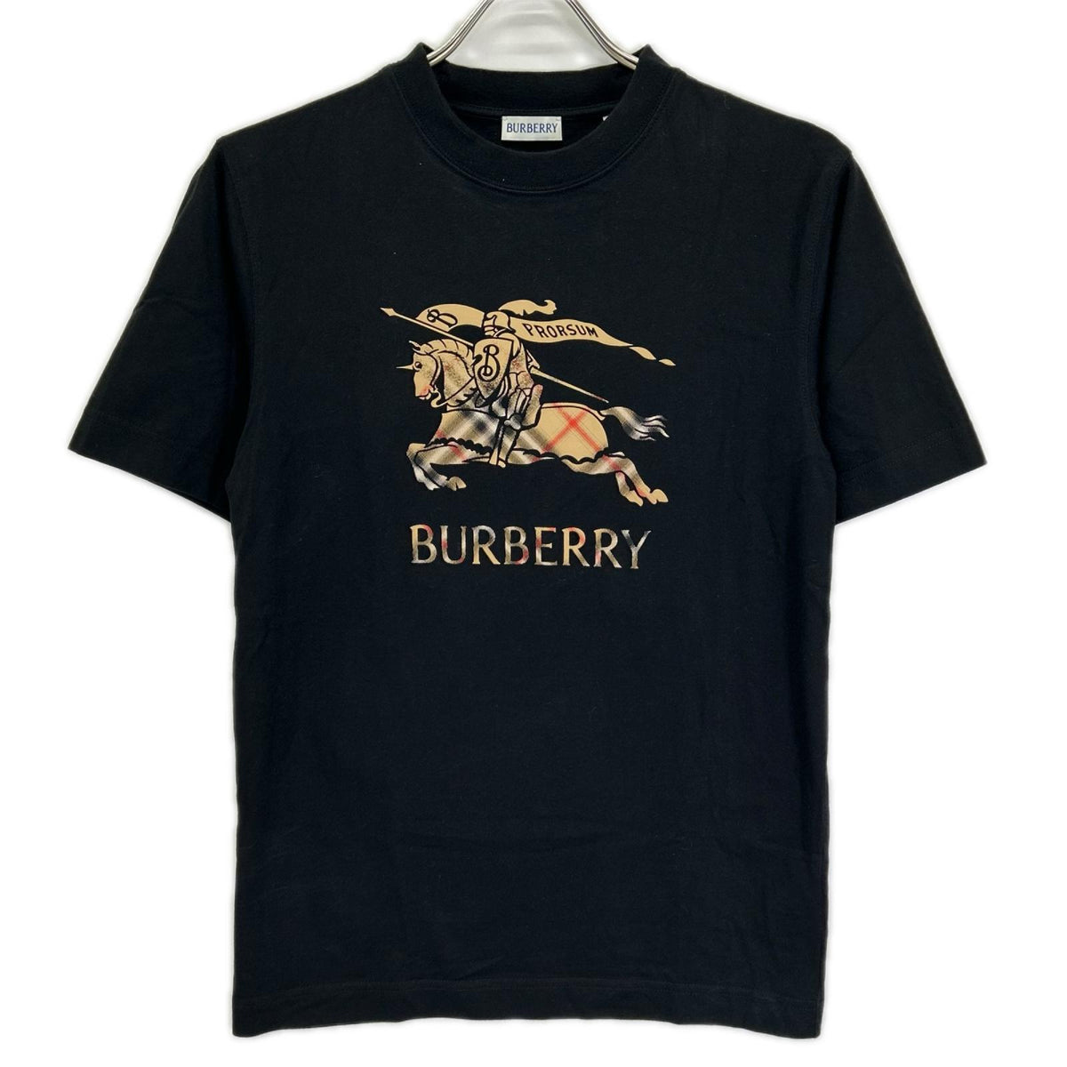 BURBERRY Black Nova Check EKD T-Shirt Size XS