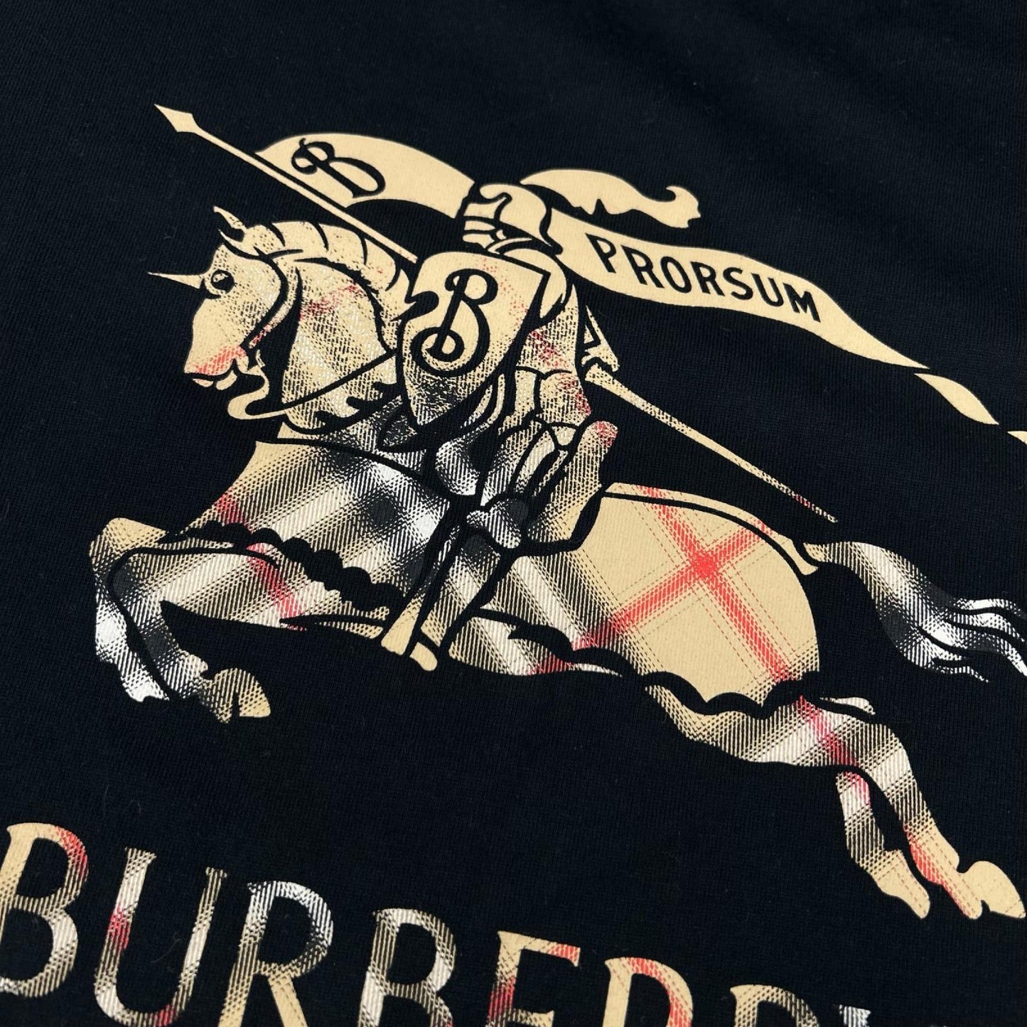 BURBERRY Black Nova Check EKD T-Shirt Size XS