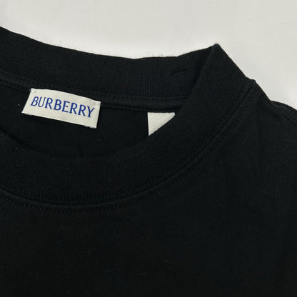 BURBERRY Black Nova Check EKD T-Shirt Size XS