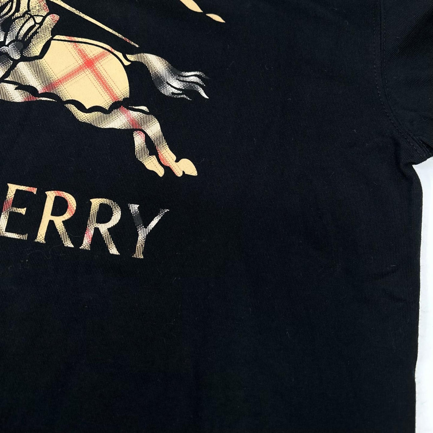 BURBERRY Black Nova Check EKD T-Shirt Size XS