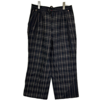 PaulSmith RED EAR Brown Cotton Laser Check Pants Size M