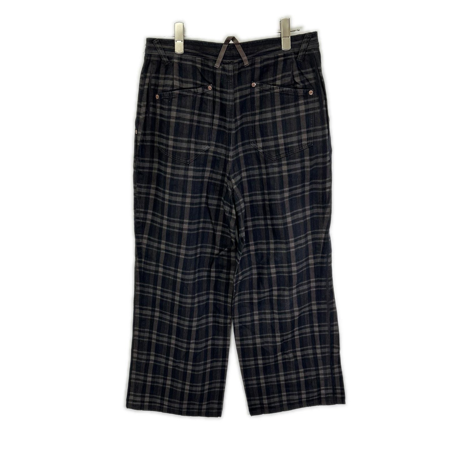 PaulSmith RED EAR Brown Cotton Laser Check Pants Size M