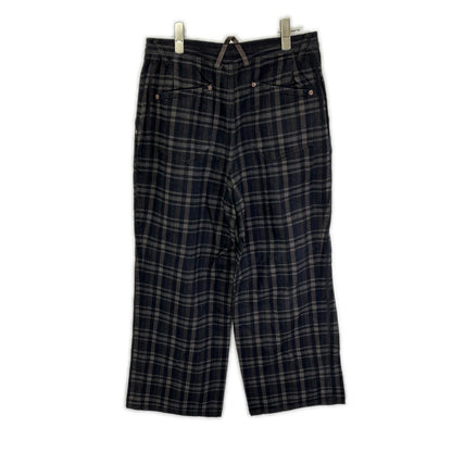 PaulSmith RED EAR Brown Cotton Laser Check Pants Size M