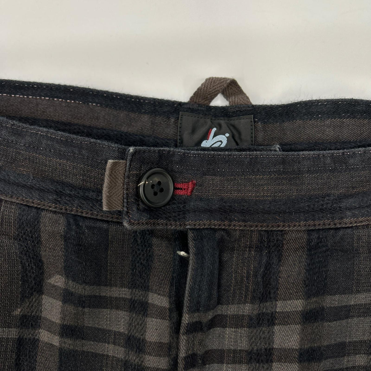 PaulSmith RED EAR Brown Cotton Laser Check Pants Size M