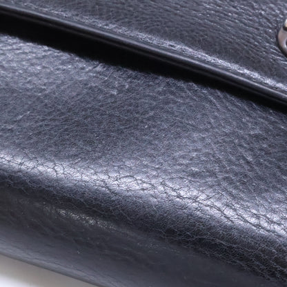 Chrome Hearts Wave BS Fleur Leather Long Wallet Black
