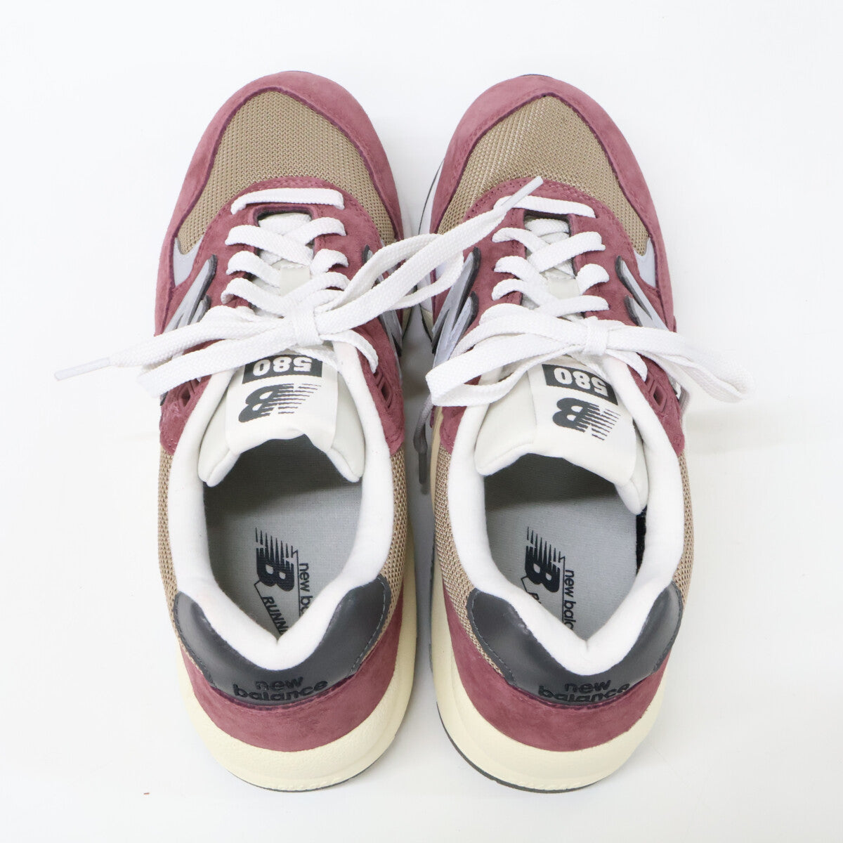 NEW BALANCE Burgundy MT580ECA Suede Mesh Sneakers Size 8
