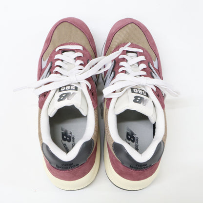 NEW BALANCE Burgundy MT580ECA Suede Mesh Sneakers Size 8