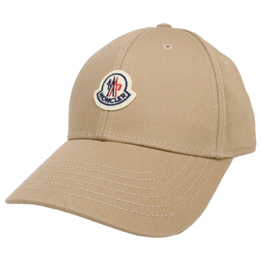 MONCLER 25SS Cotton 6-Panel Logo Patch Baseball Cap Beige