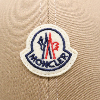 MONCLER 25SS Cotton 6-Panel Logo Patch Baseball Cap Beige