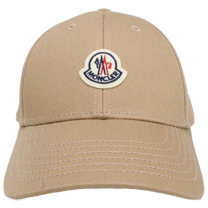 MONCLER 25SS Cotton 6-Panel Logo Patch Baseball Cap Beige