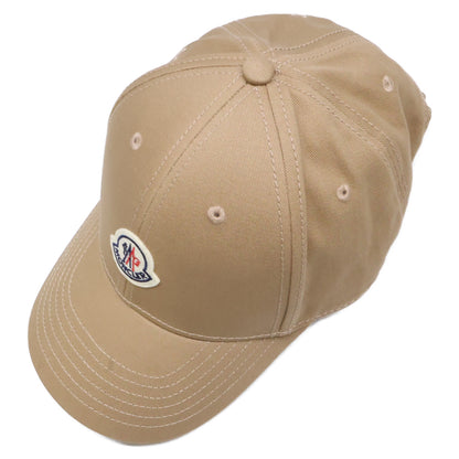 MONCLER 25SS Cotton 6-Panel Logo Patch Baseball Cap Beige