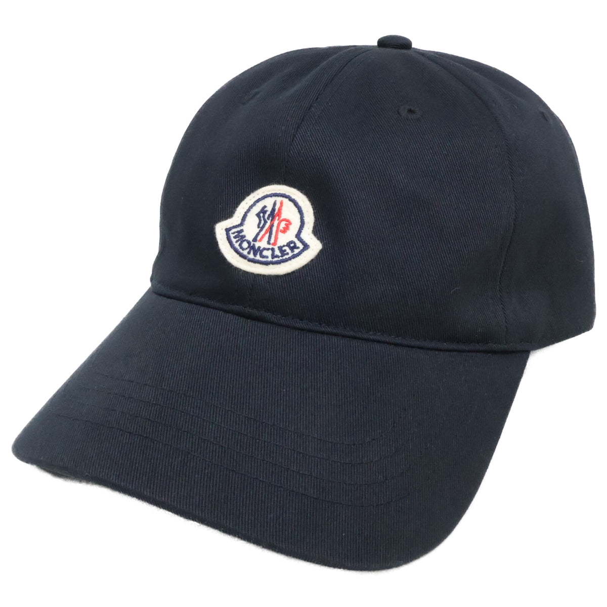 MONCLER 2023 Logo Patch 6 Panel Baseball Cap Black