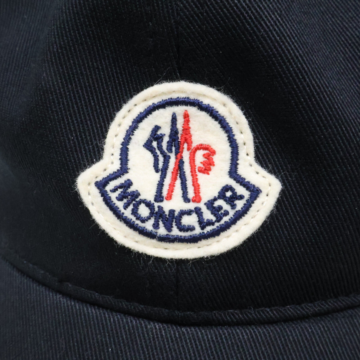 MONCLER 2023 Logo Patch 6 Panel Baseball Cap Black