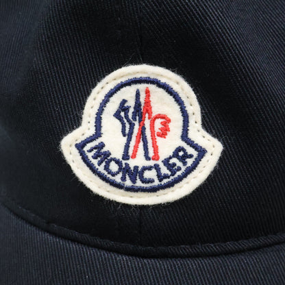 MONCLER 2023 Logo Patch 6 Panel Baseball Cap Black