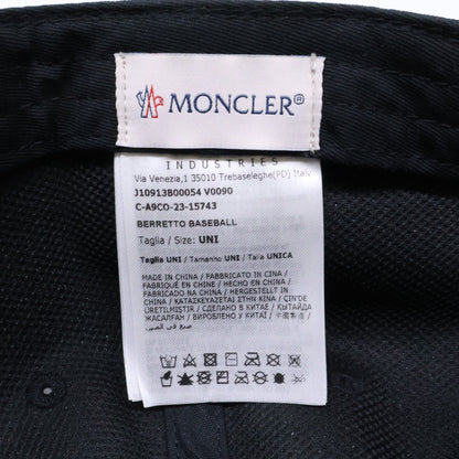 MONCLER 2023 Logo Patch 6 Panel Baseball Cap Black