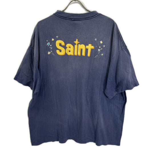 SAINT MICHAEL 26SS Disney Tinkerbell T-Shirt Navy Size XXL