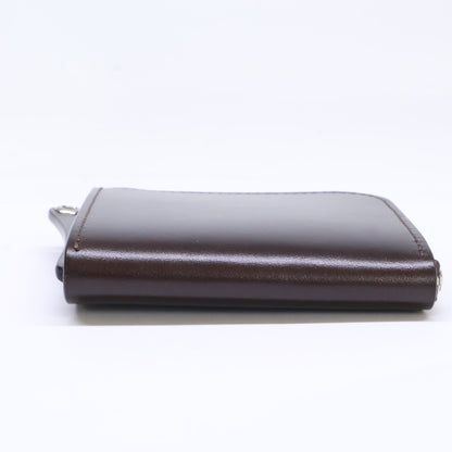 WILDSWANS ALARD Saddle Pull-up L-Zip Wallet Brown