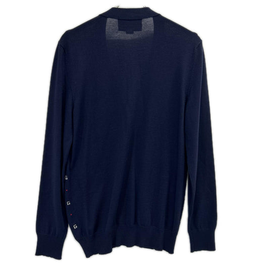 GUCCI 19SS Navy G-Motif Wool Cardigan Size XS