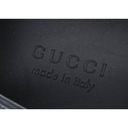 GUCCI Black Leather Shearling Loafers Size 6 1/2