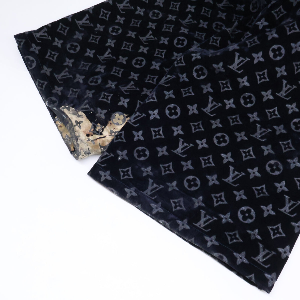 Louis Vuitton 24' Monogram Bleach Velour Pants Navy Size 34