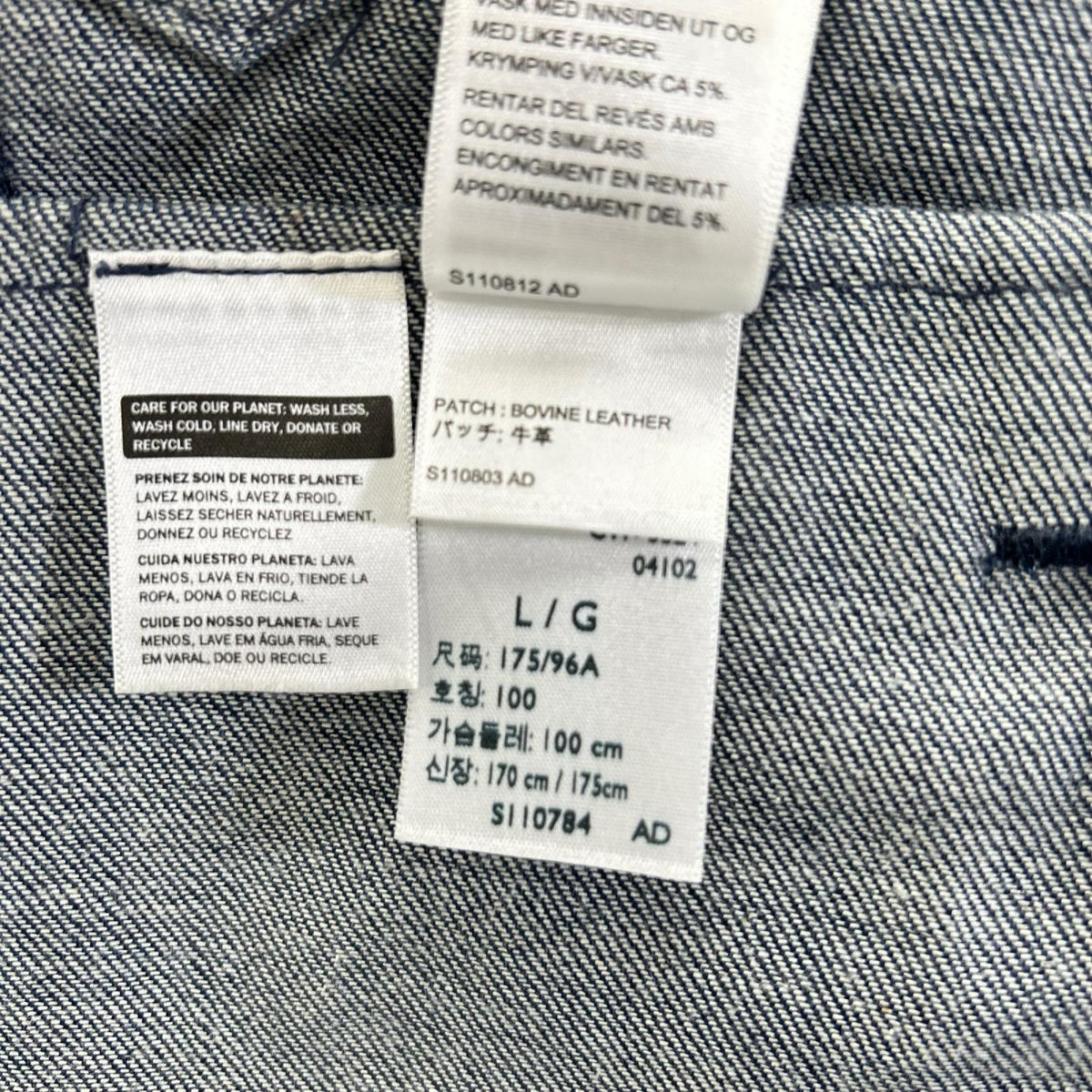 LEVI'S Blue Tab Type III Cotton Trucker Jacket Indigo Size L