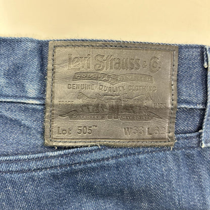 LEVI'S Blue Tab 505 Regular Fit Jeans Indigo Size 33×32