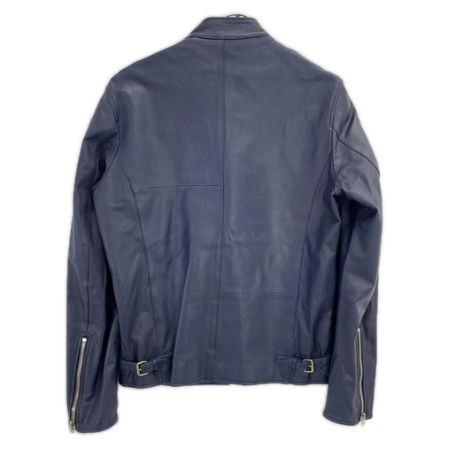 PaulSmith Navy Goat Leather Single Rider's Jacket Size L