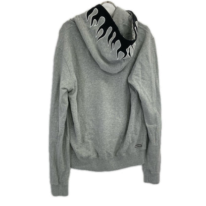 F.C.Real Bristol FCRB-190053 Gray Fire Logo Hoodie Size M