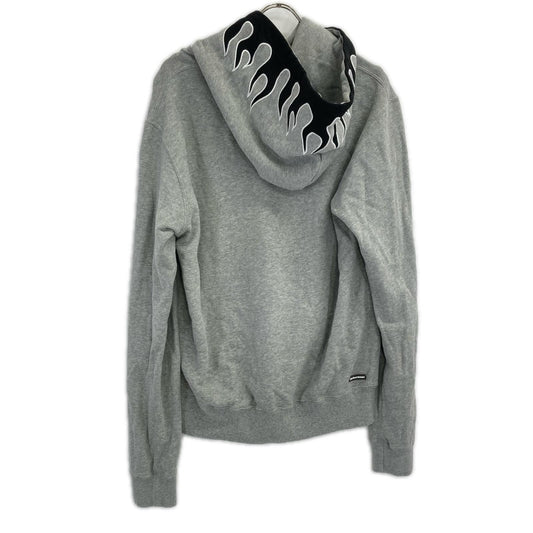 F.C.Real Bristol FCRB-190053 Gray Fire Logo Hoodie Size M