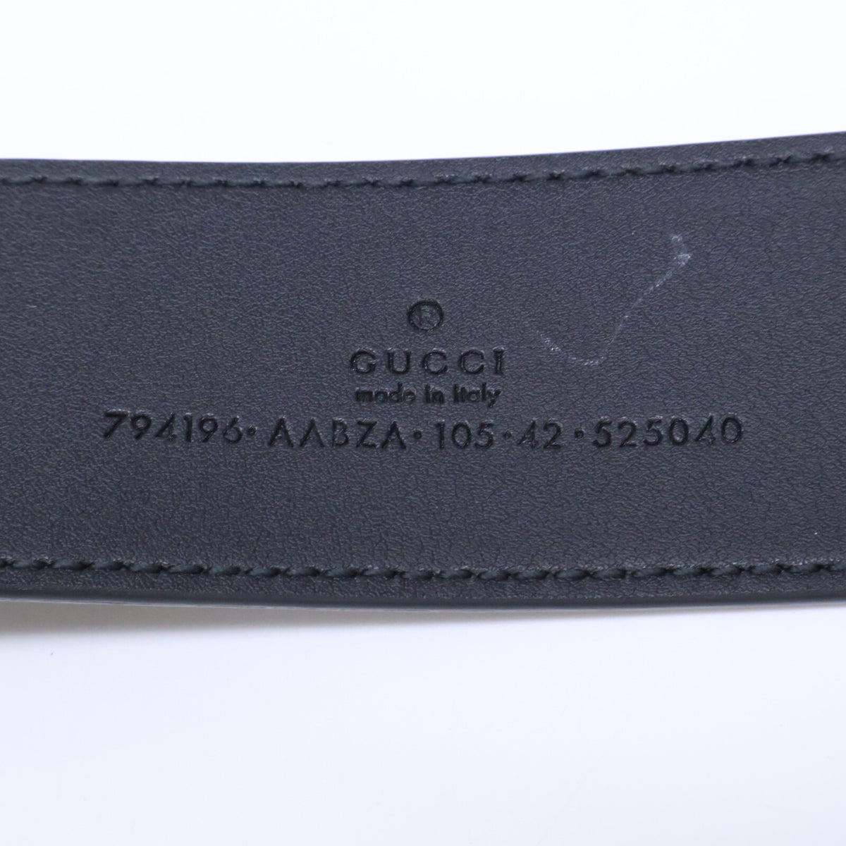 GUCCI Interlocking G Signature Leather Belt Black/Silver