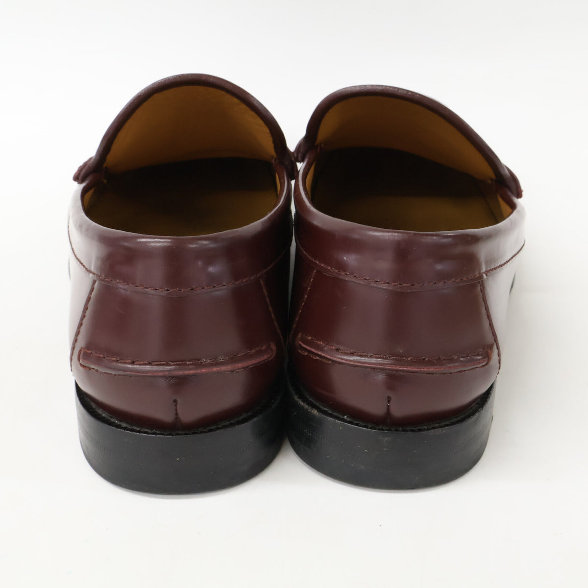 GUCCI GG Leather Horsebit Loafers Burgundy Size 7