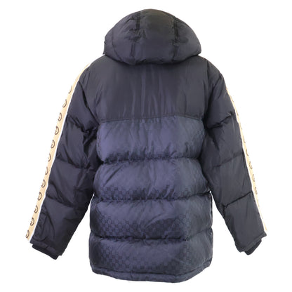 GUCCI GG Jacquard Hooded Down Jacket Black Size 50