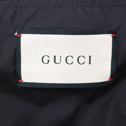 GUCCI GG Jacquard Hooded Down Jacket Black Size 50