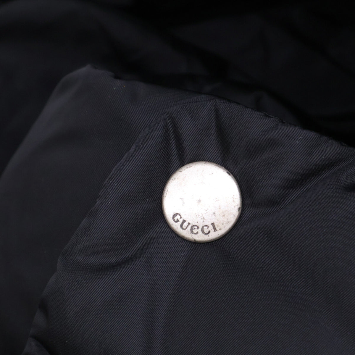 GUCCI GG Jacquard Hooded Down Jacket Black Size 50