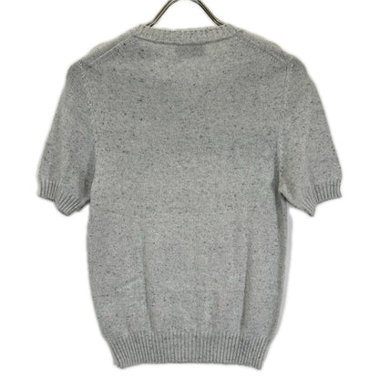 Settefili Cashmere Gray Key Neck Cotton SS Knit Size 42