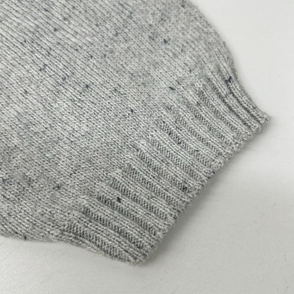 Settefili Cashmere Gray Key Neck Cotton SS Knit Size 42