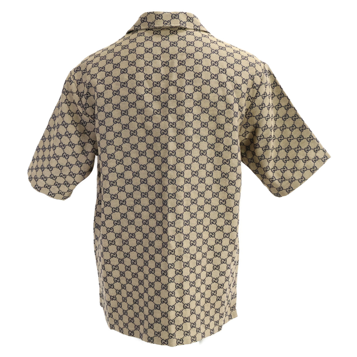 GUCCI 23' GG Linen Blend Canvas Shirt Beige Size 44
