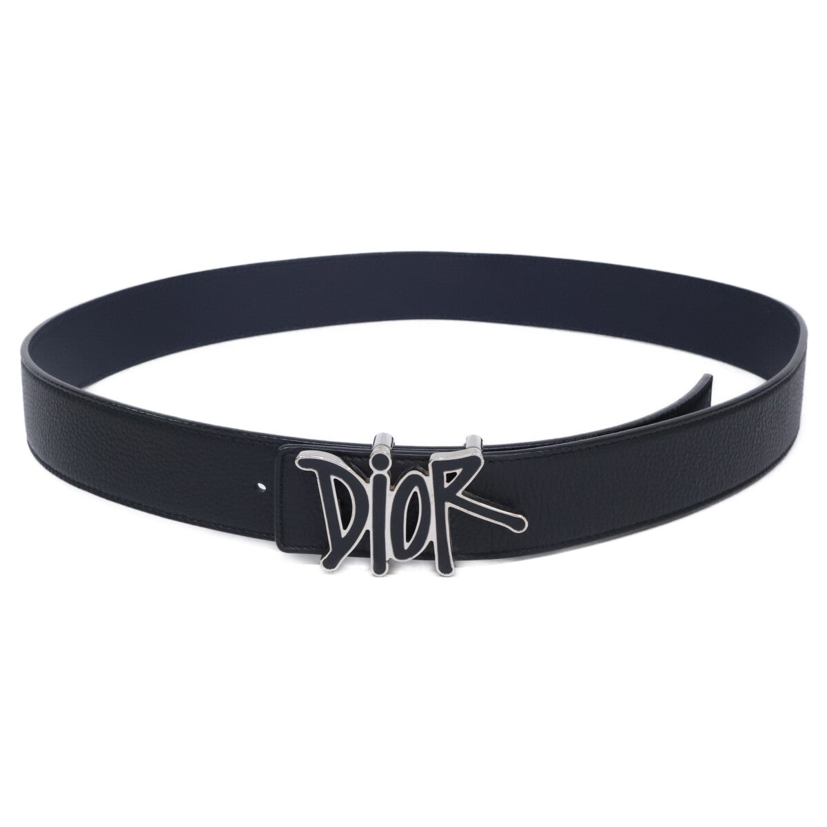 DIOR 20AW x Shawn Stussy Reversible Leather Belt