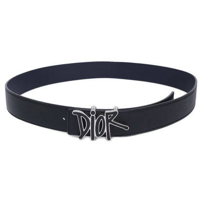 DIOR 20AW x Shawn Stussy Reversible Leather Belt