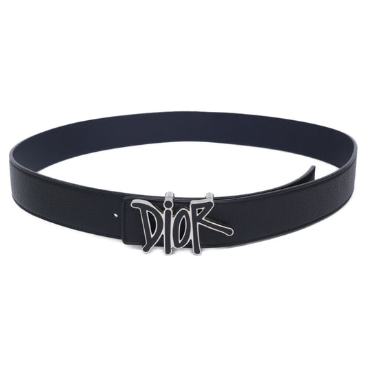 DIOR 20AW x Shawn Stussy Reversible Leather Belt