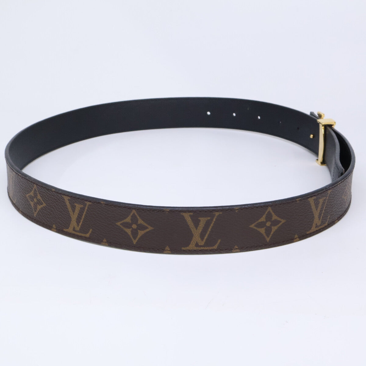 LOUIS VUITTON M9453 LV Initial Belt Brown Size 80/32
