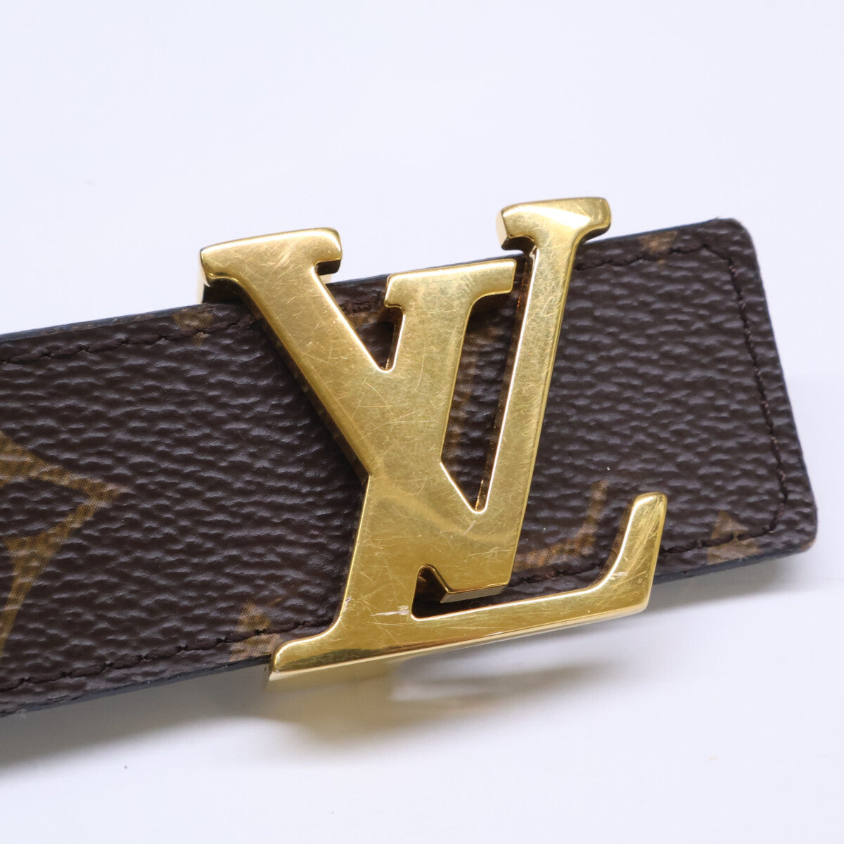 LOUIS VUITTON M9453 LV Initial Belt Brown Size 80/32