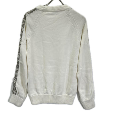 DIOR Oblique Trotter Cotton Knit Sweater White Size XS