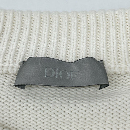 DIOR Oblique Trotter Cotton Knit Sweater White Size XS