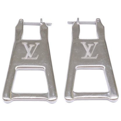 LOUIS VUITTON Silver MP3016 LV Zip Boucle d'Oreille Earrings