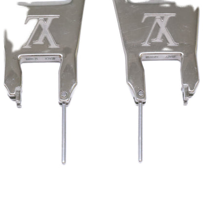 LOUIS VUITTON Silver MP3016 LV Zip Boucle d'Oreille Earrings