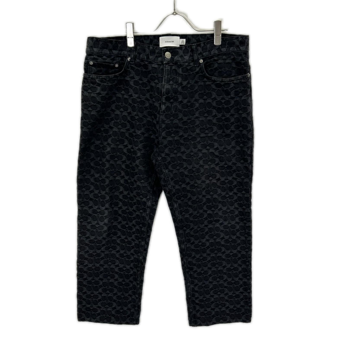 COACH Black Signature Denim Jeans Size 34