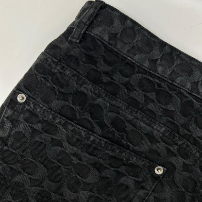 COACH Black Signature Denim Jeans Size 34