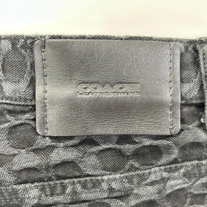COACH Black Signature Denim Jeans Size 34